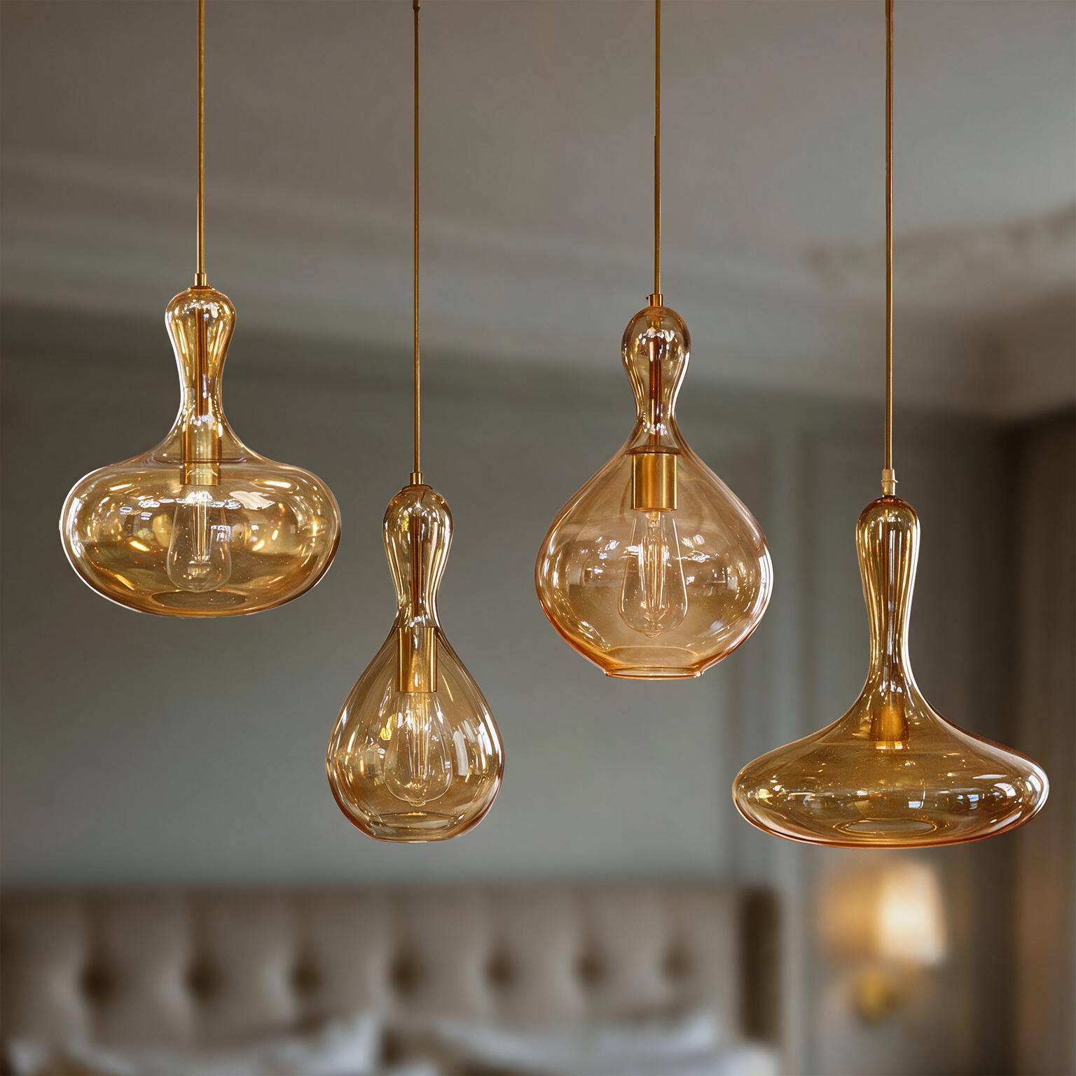 Nordic Glass Drop Lamp Pendant Lights Irregular Decor Lantern Height Adjustable Hanging Ceiling Light Kitchen Island Lighting Fixture Hanging Chandelier for Office Living Room Spotlight